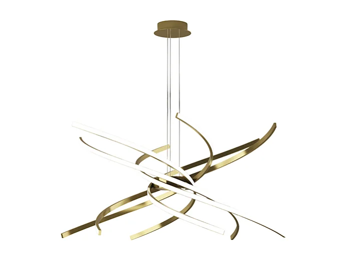 Lampadario a Led Moderno Top Light Tornado 69W 4450LM 1163/S80 Oro Brunito