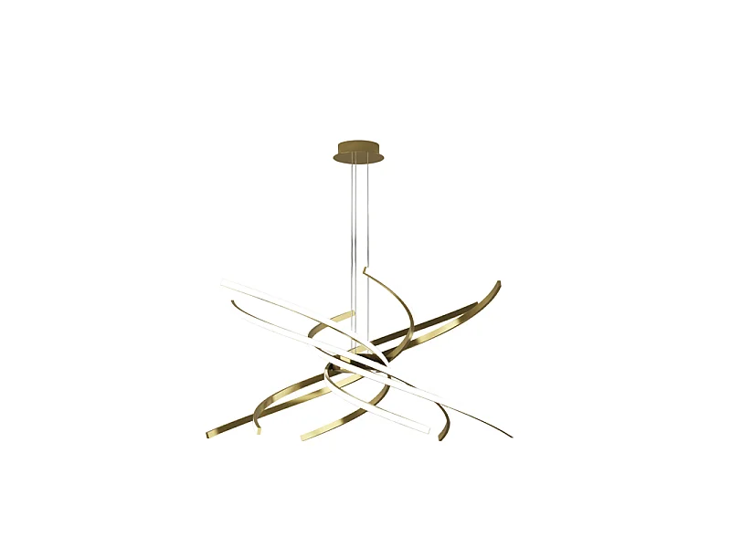 Moderner LED-Kronleuchter Top Light Tornado 69W 4450LM 1163/S80 Brüniertes Gold