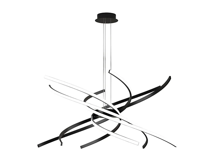 Lustre LED moderne Top Light Tornado 69W 4450LM 1163/S80 Noir