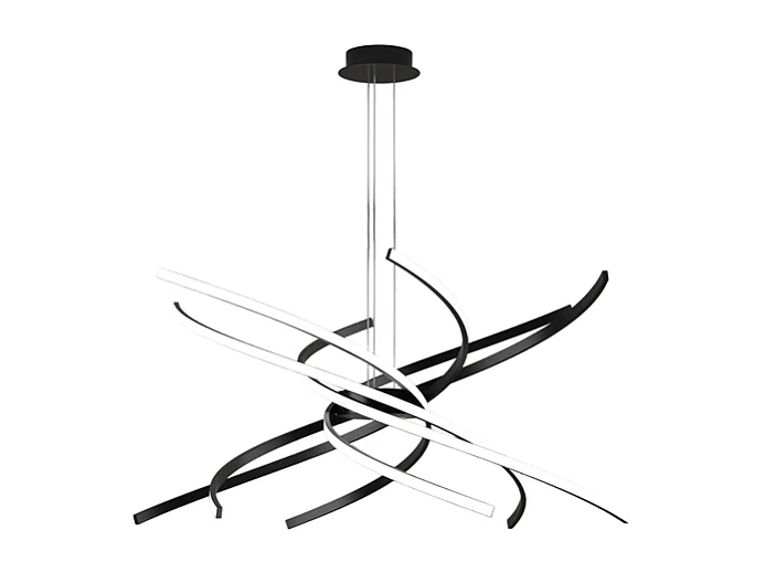 Moderner LED-Kronleuchter Top Light Tornado 69W 4450LM 1163/S80 Schwarz