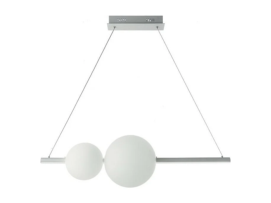 Fufi LED-hangende kroonluchter in metaal en geblazen glas van Ondaluce 45w dimbaar 4000k zwart