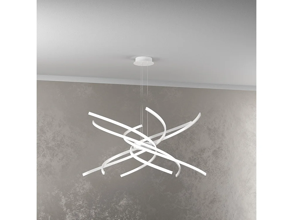 Lustre LED moderne Top Light Tornado 69W 4450LM 1163/S80 Blanc