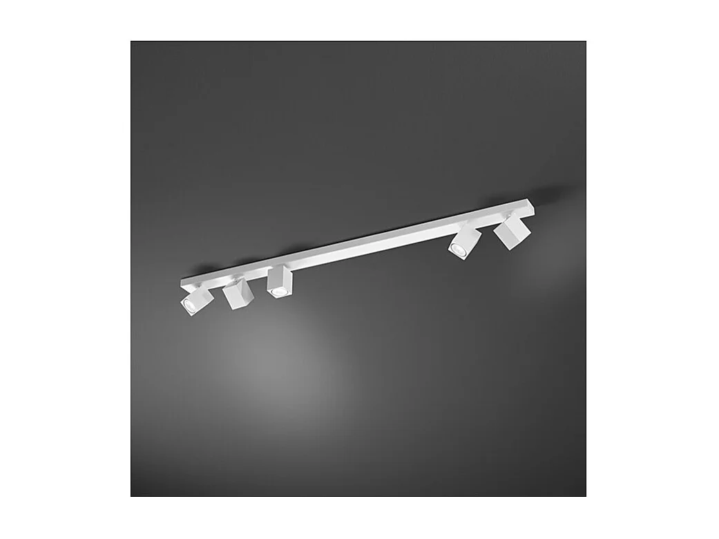 Applique murale led carrée blanche orientable ODDY 5xGu10 Perenz