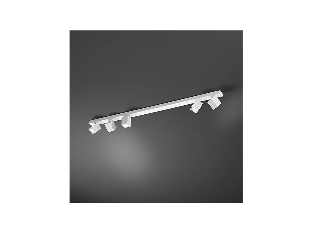 Applique murale led carrée blanche orientable ODDY 5xGu10 Perenz