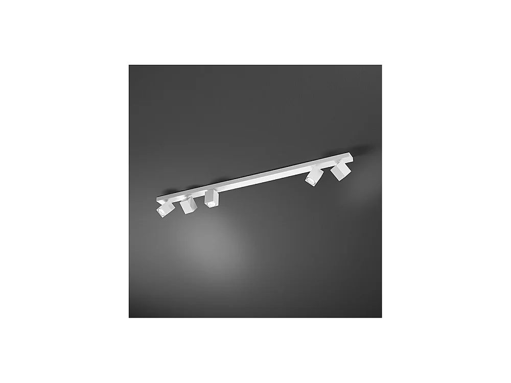 ODDY LED Wandleuchte verstellbar quadratisch Weiß 5xGu10 Perenz