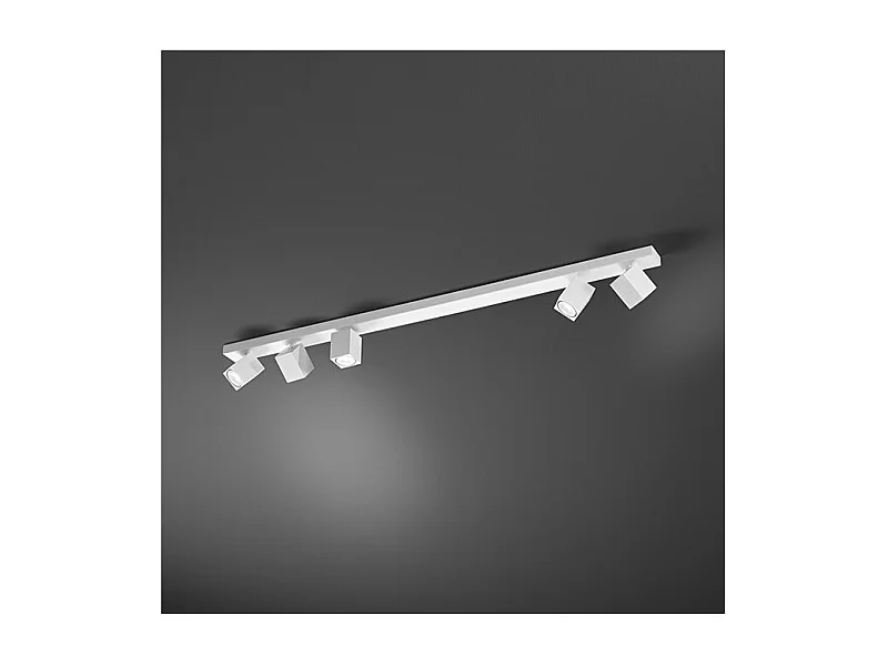 Applique murale led carrée blanche orientable ODDY 5xGu10 Perenz