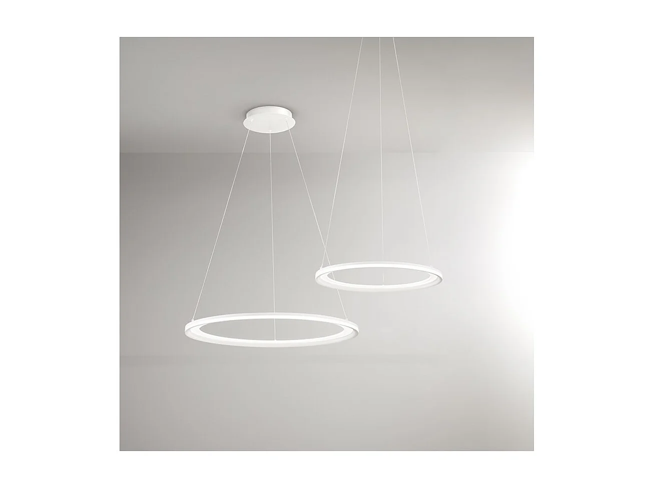 Lustre suspenso EDGE com LED 66W branco fosco Perenz
