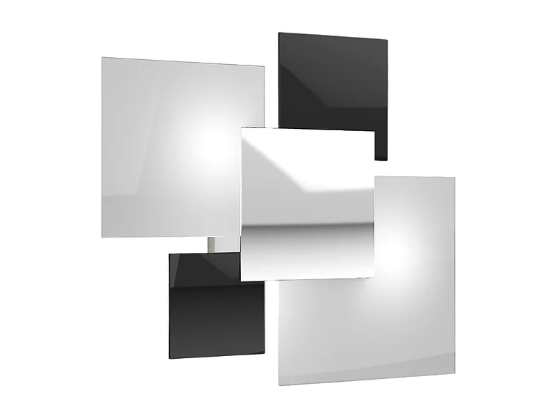 Moderne Deckenleuchte 1088/45-NE Weißes und schwarzes Glas 4xG9