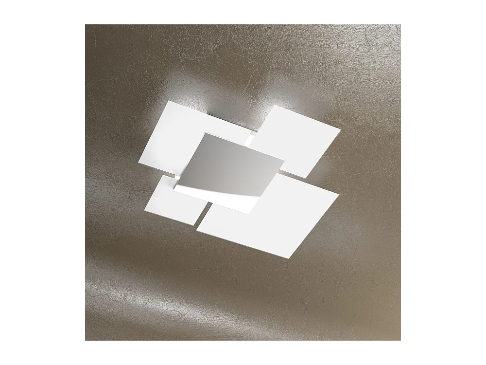 Plafonnier moderne 1088/70-BI Verre Blanc 4xE27
