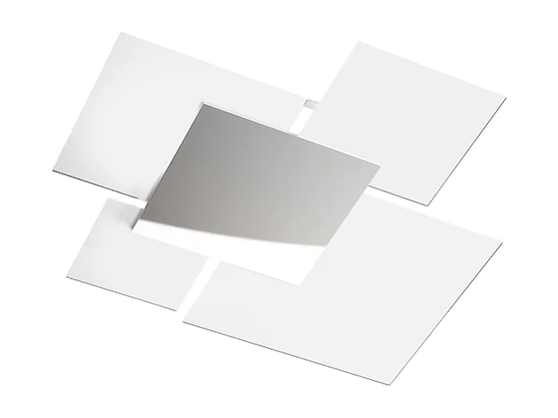 Plafonnier moderne 1088/70-BI Verre Blanc 4xE27