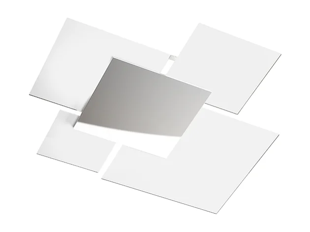 Moderne Deckenleuchte 1088/70-BI Weißglas 4xE27