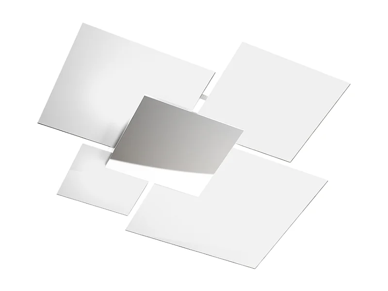 Plafonnier moderne 1088/90-BI Verre Blanc 4xE27