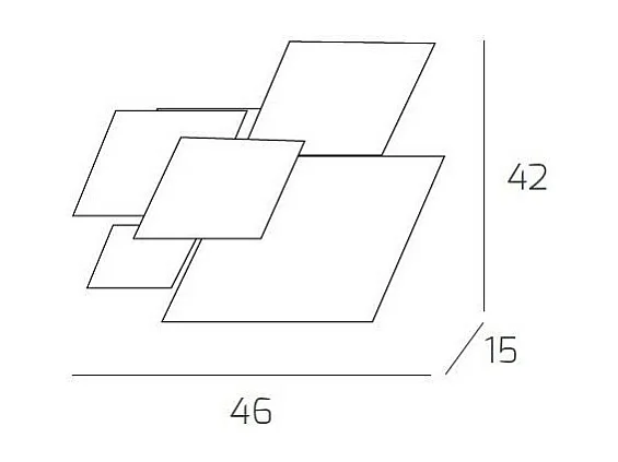 Plafonnier moderne 1088/45-BI Verre Blanc 4xG9