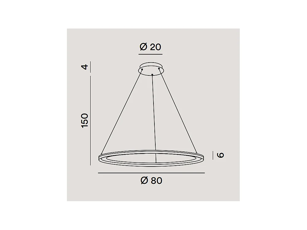 Lustre suspendu EDGE LED 86W Blanc mat Perenz