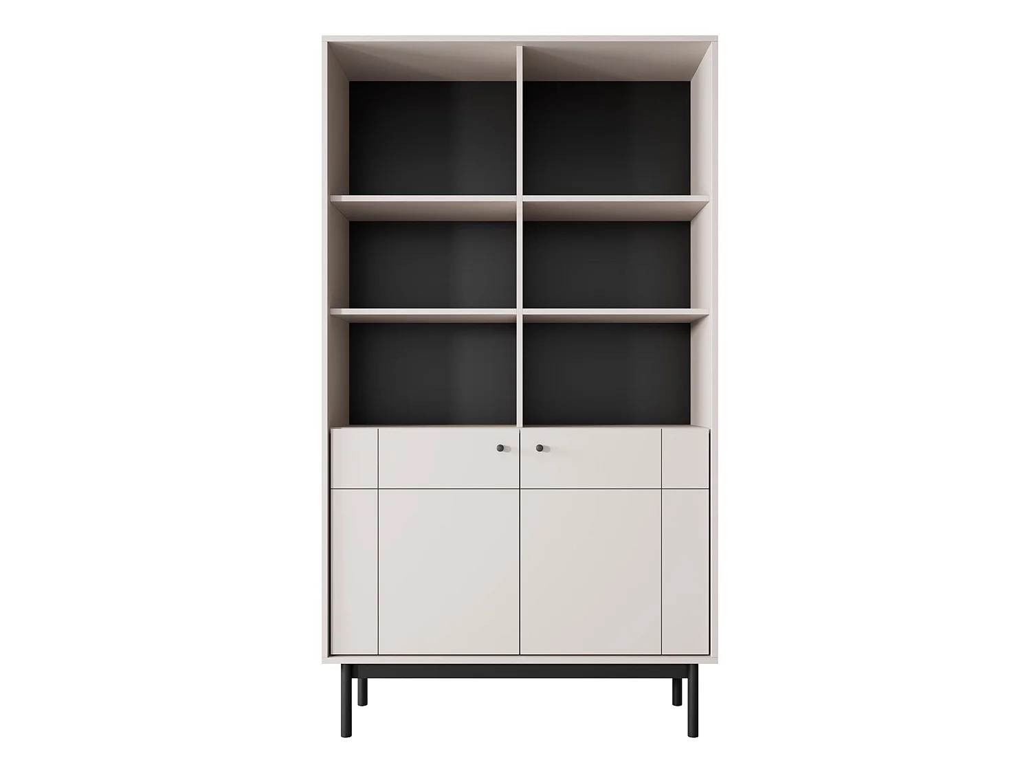 Bibliothèque avec 2 portes - 104 cm - grėge - JAPANDIES