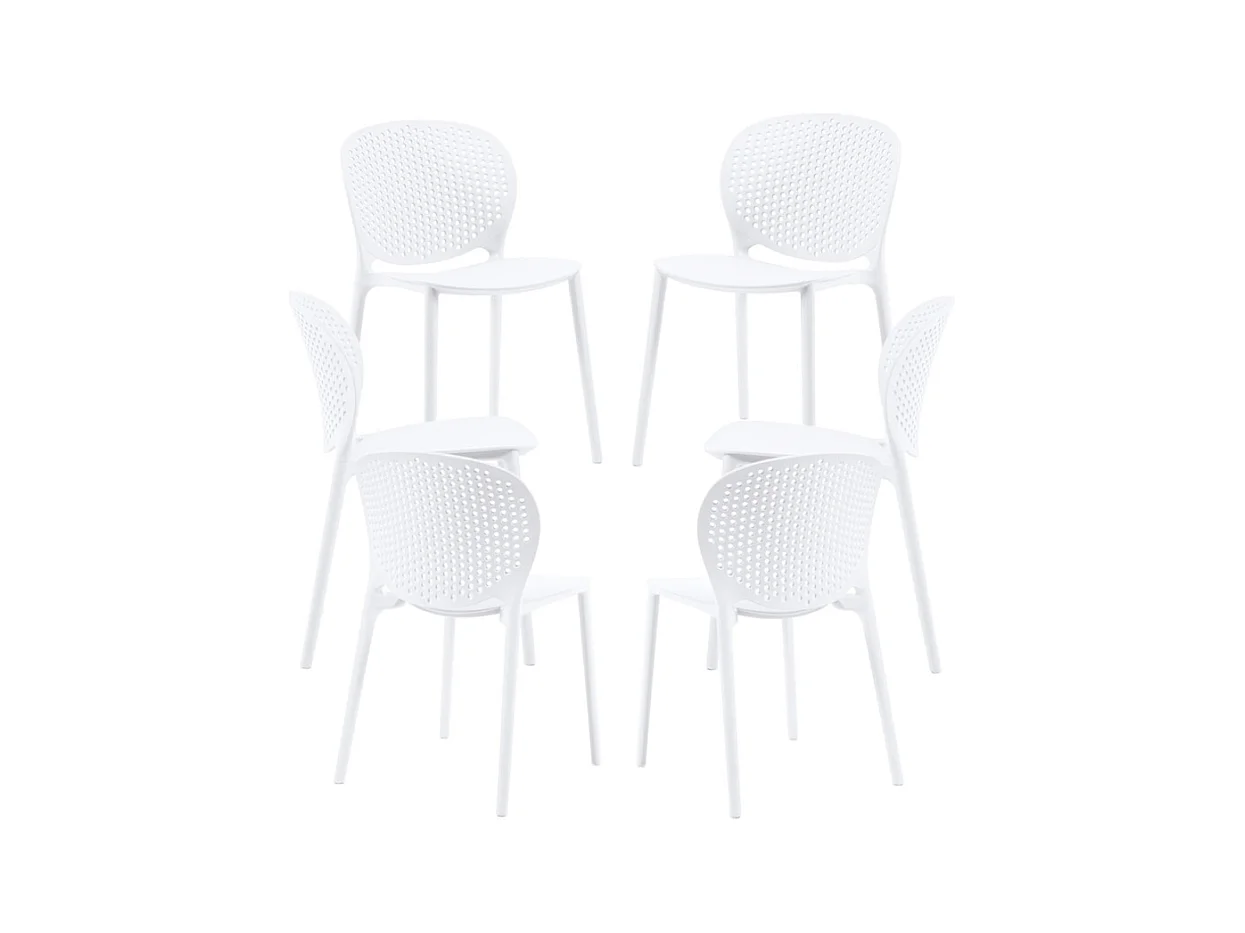 Packs Sillas Jardín - Pack 6 Sillas Brandi - Blanco