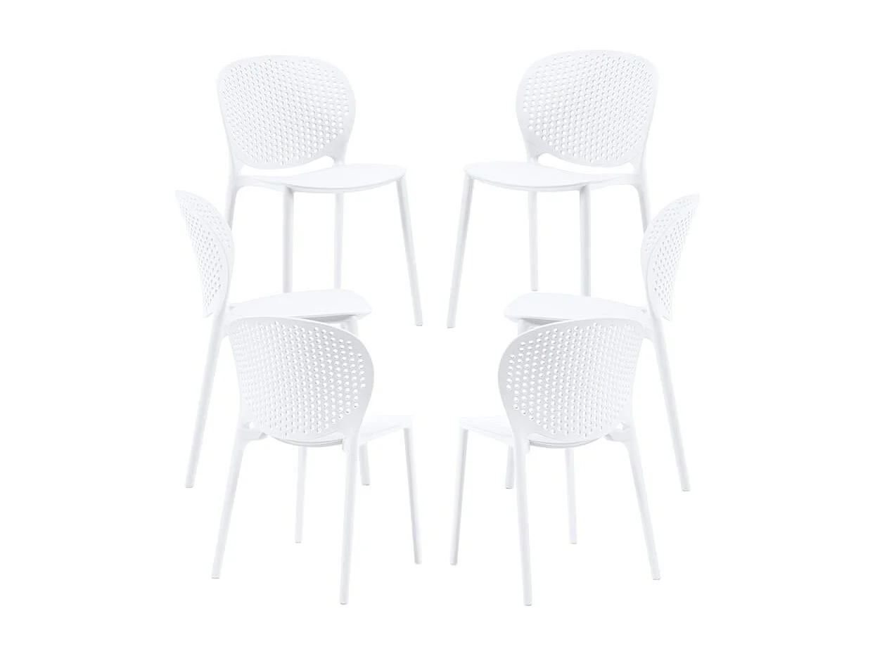 Packs Sillas Jardín - Pack 6 Sillas Brandi - Blanco