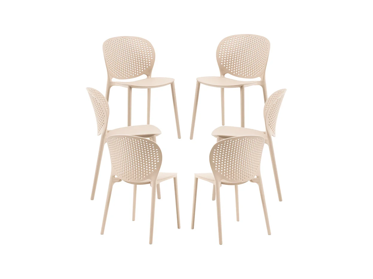 Packs Sillas Jardín - Pack 6 Sillas Brandi - Beige
