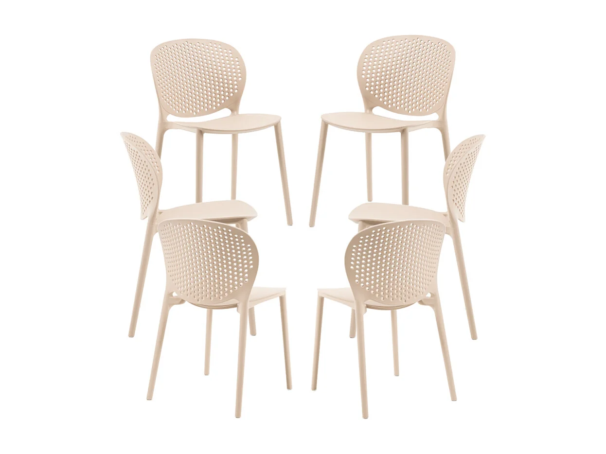 Packs Sillas Jardín - Pack 6 Sillas Brandi - Beige