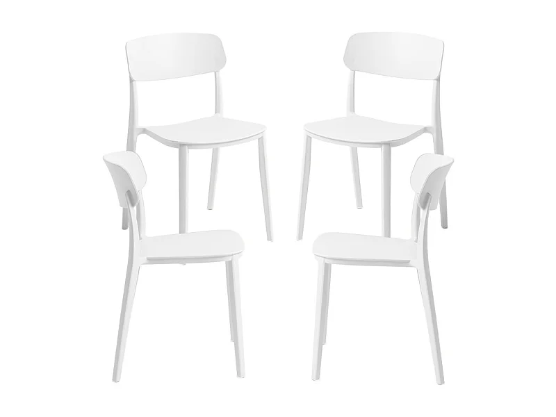 Packs Sillas Jardín - Pack 4 Sillas Bri - Blanco