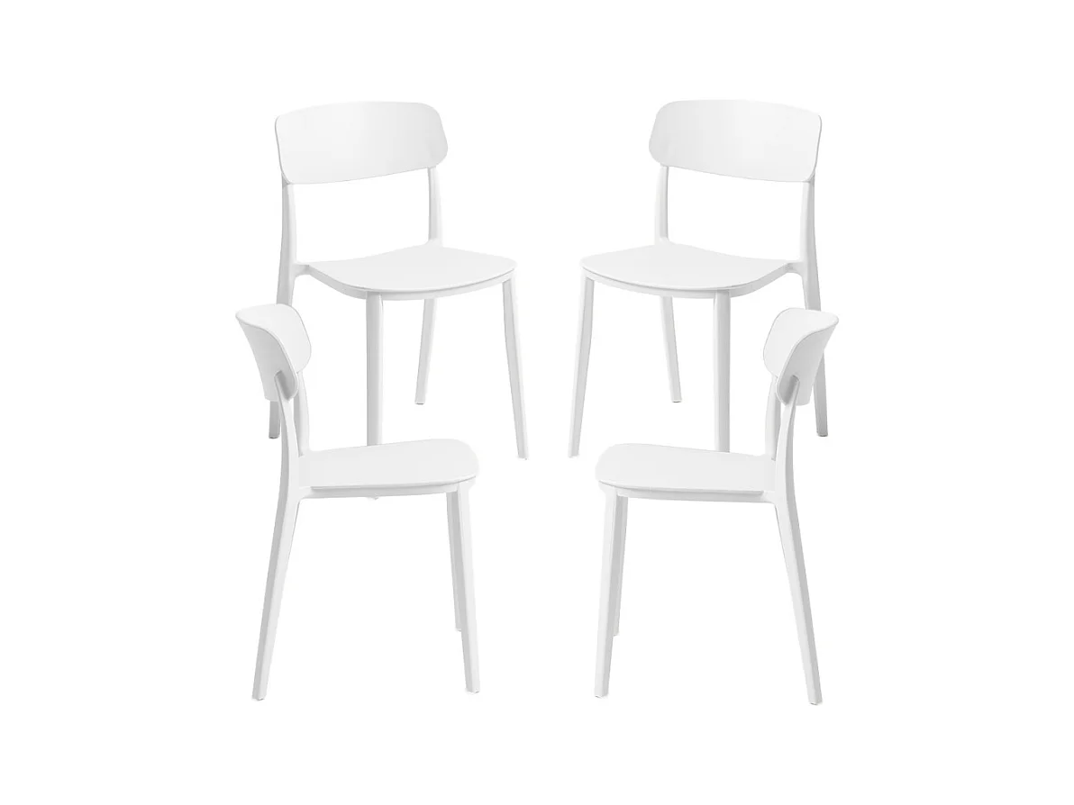 Packs Sillas Jardín - Pack 4 Sillas Bri - Blanco