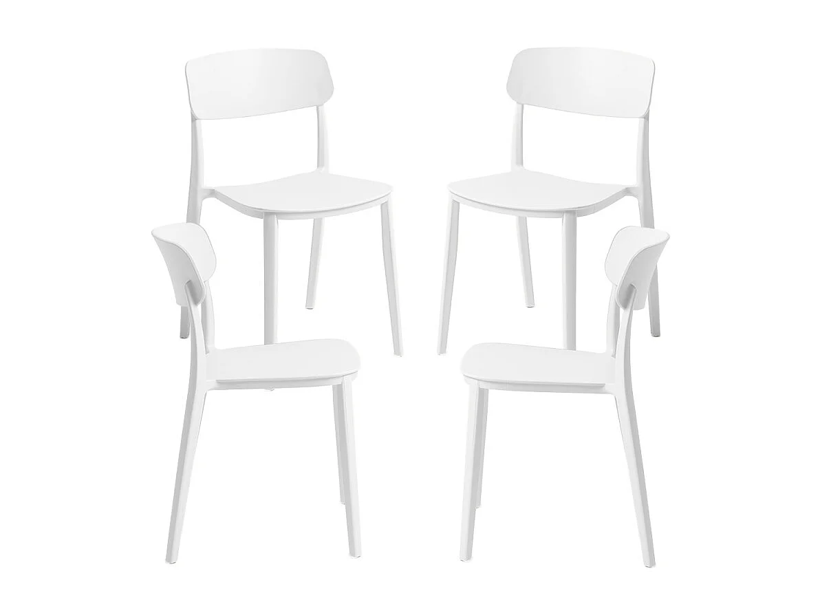 Packs Sillas Jardín - Pack 4 Sillas Bri - Blanco