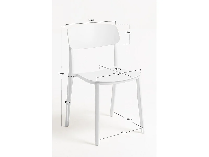 Packs Sillas Jardín - Pack 4 Sillas Bri - Blanco