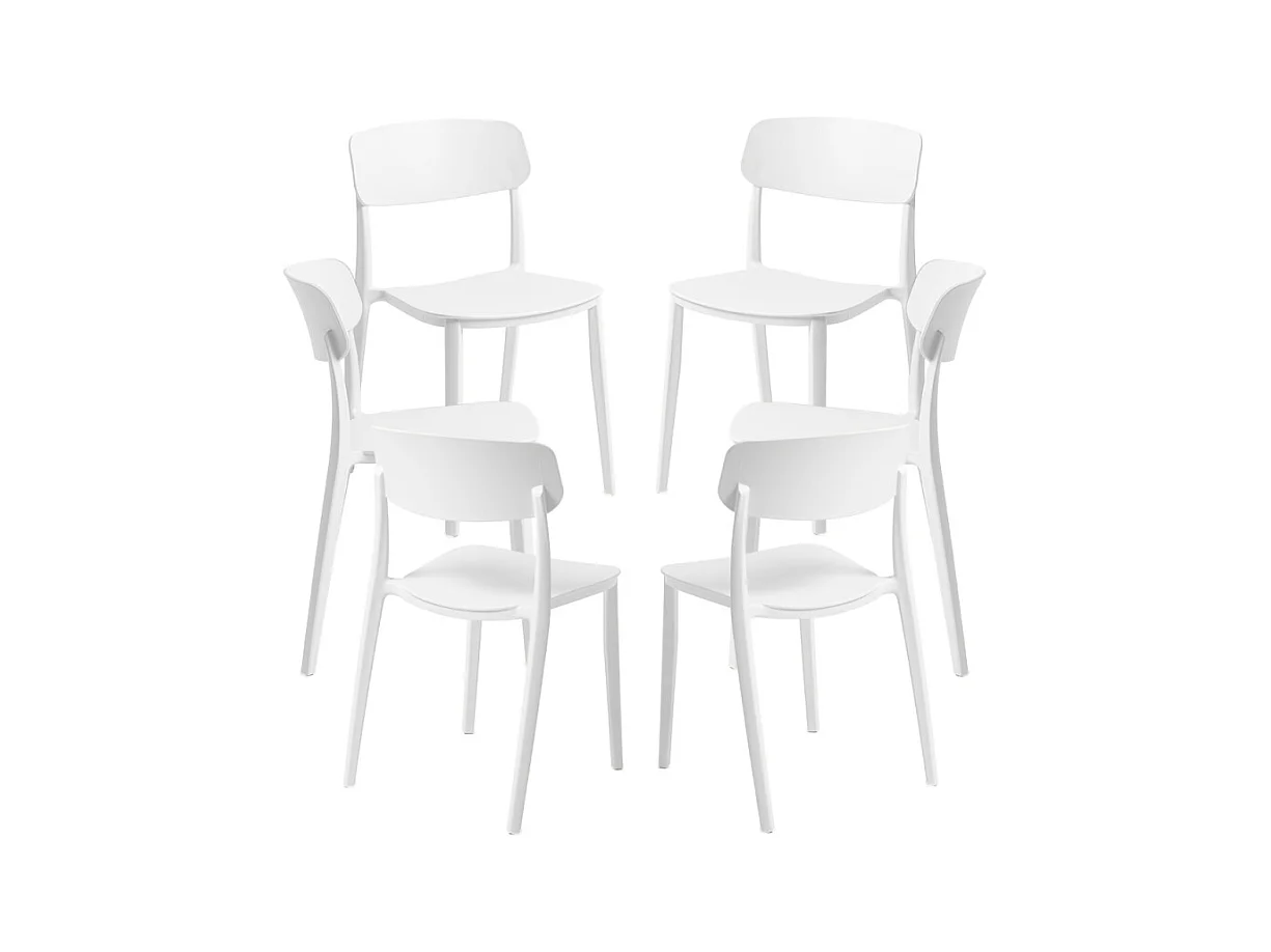 Packs Sillas Jardín - Pack 6 Sillas Bri - Blanco