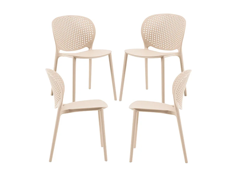 Packs Sillas Jardín - Pack 4 Sillas Brandi - Beige