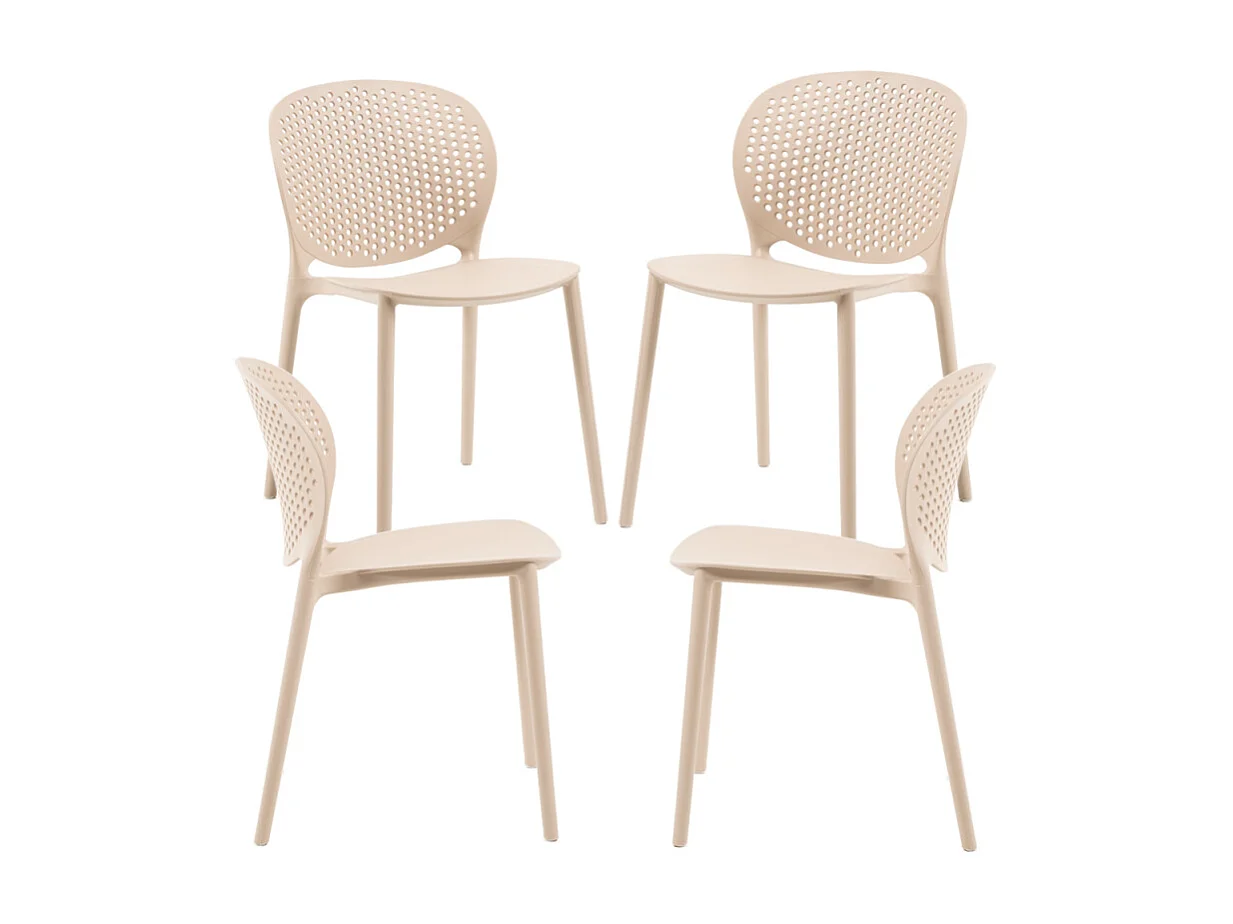 Packs Sillas Jardín - Pack 4 Sillas Brandi - Beige