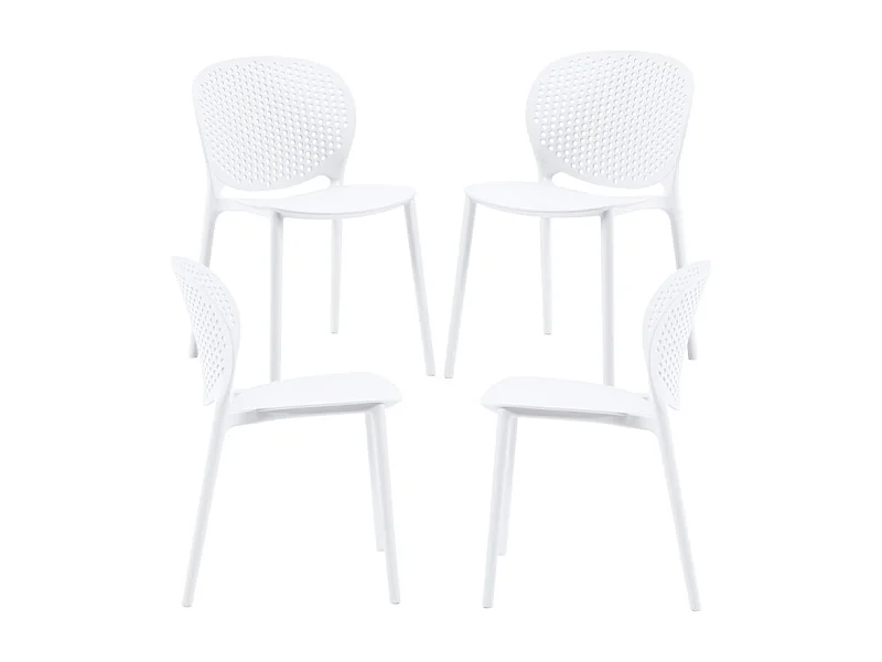 Packs Sillas Jardín - Pack 4 Sillas Brandi - Blanco