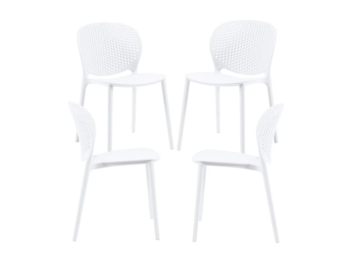 Packs Sillas Jardín - Pack 4 Sillas Brandi - Blanco