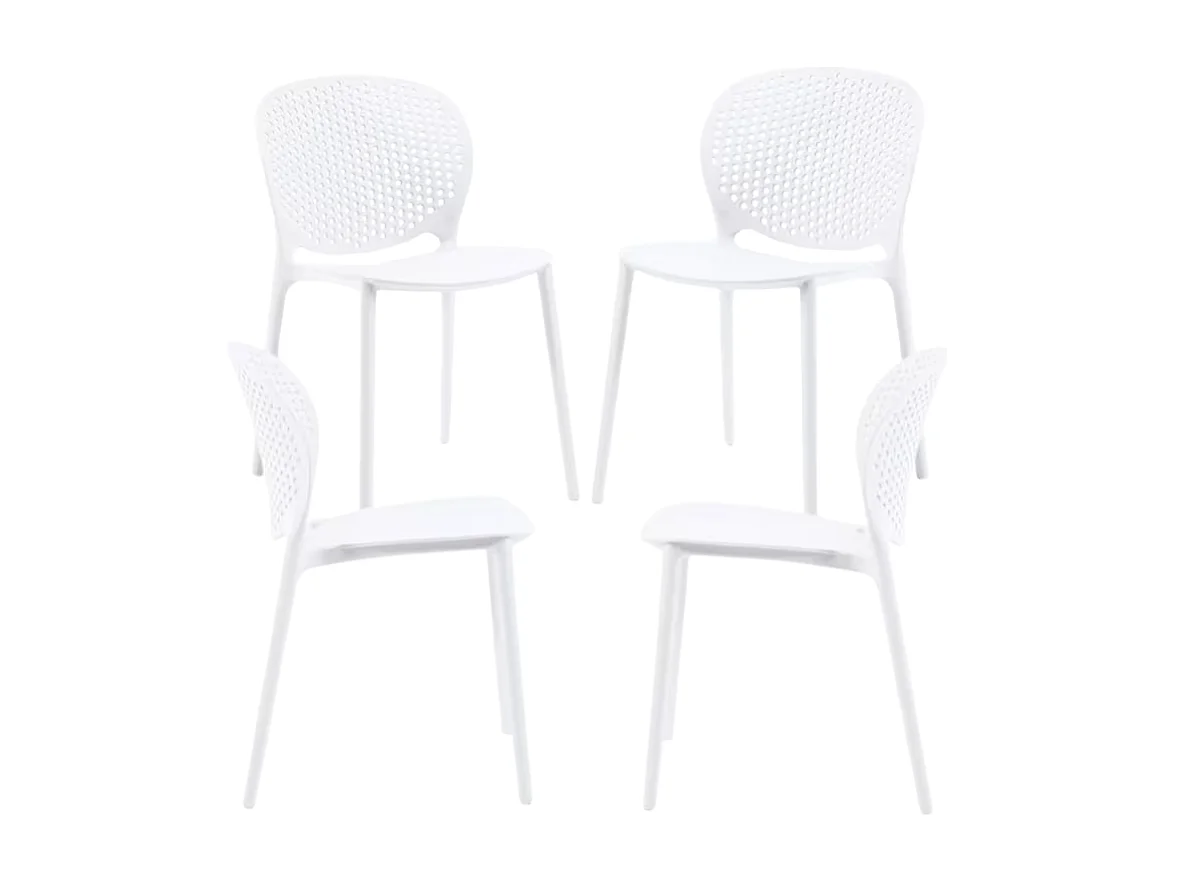 Packs Sillas Jardín - Pack 4 Sillas Brandi - Blanco