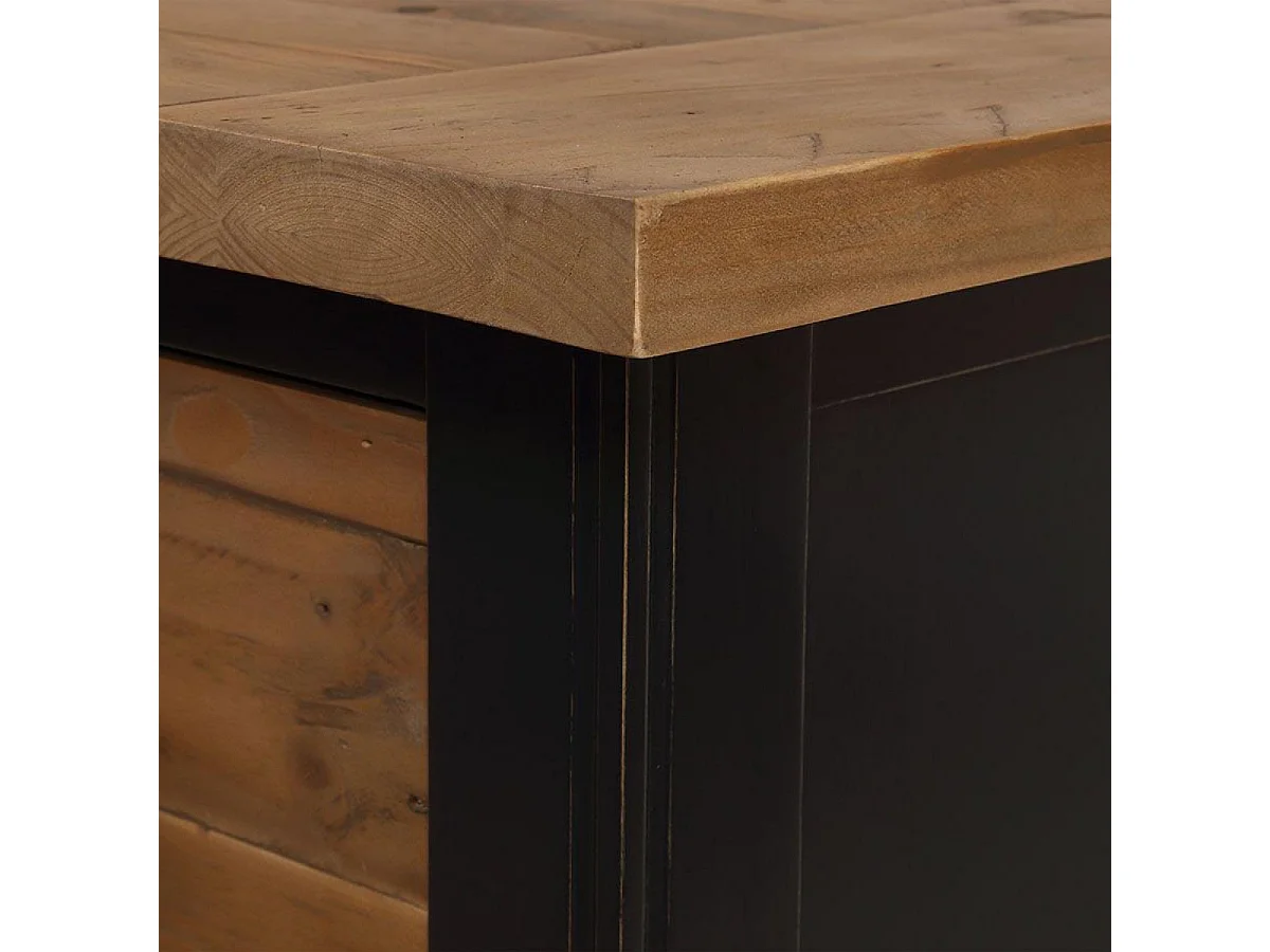 Commode 5 tiroirs Bois Bleu - Rivages Interior's