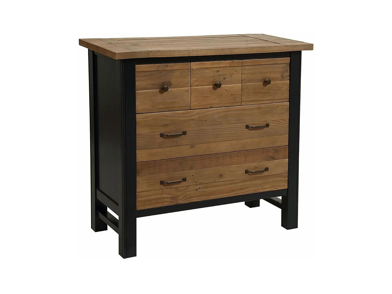 Commode 5 tiroirs l100 Bois Bleu - Rivages Interior's