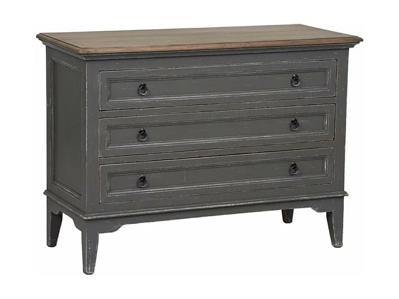 Commode 3 tiroirs Bois Gris - Esquisse Interior's