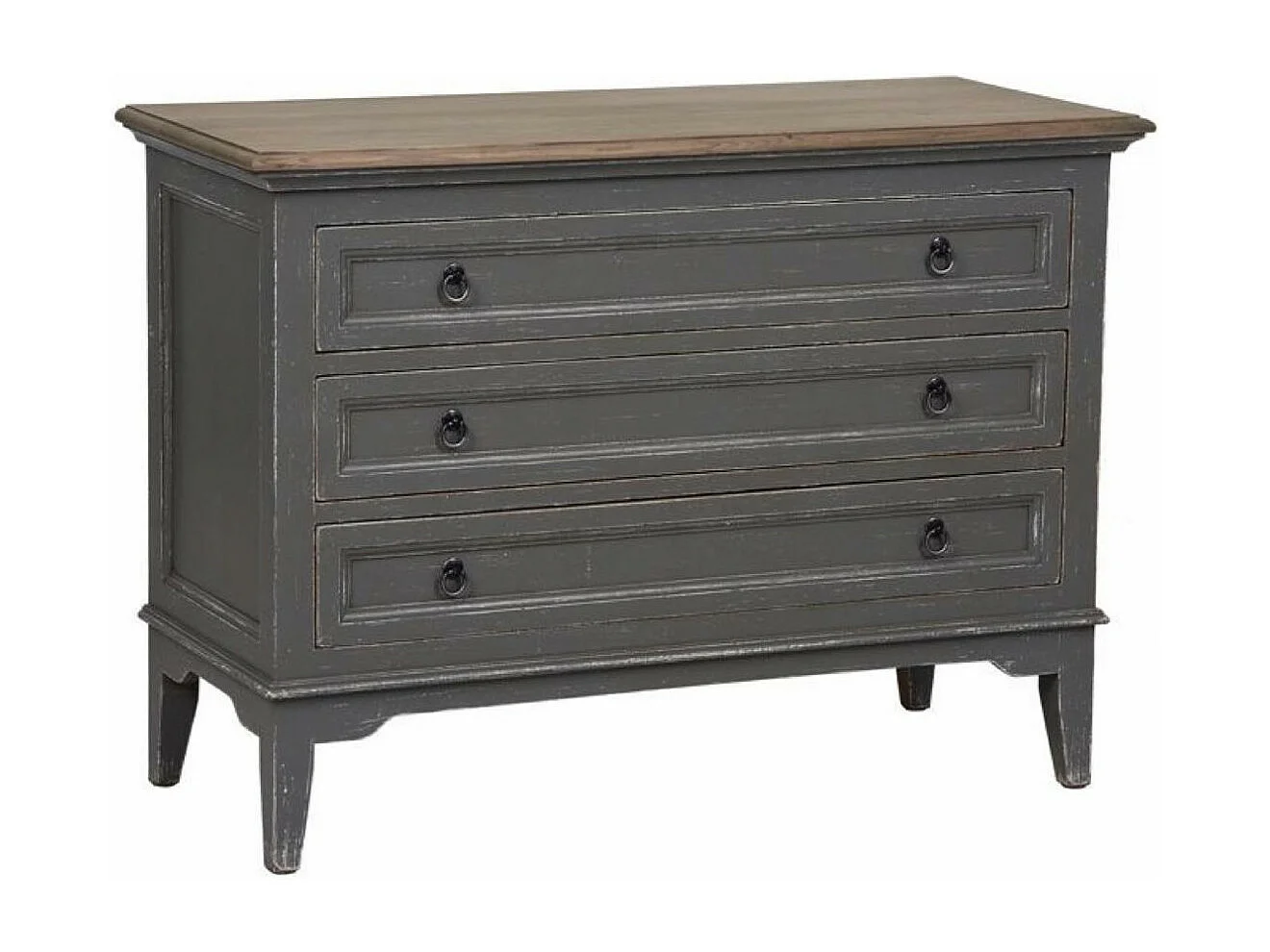 Commode 3 tiroirs Bois Gris - Esquisse Interior's