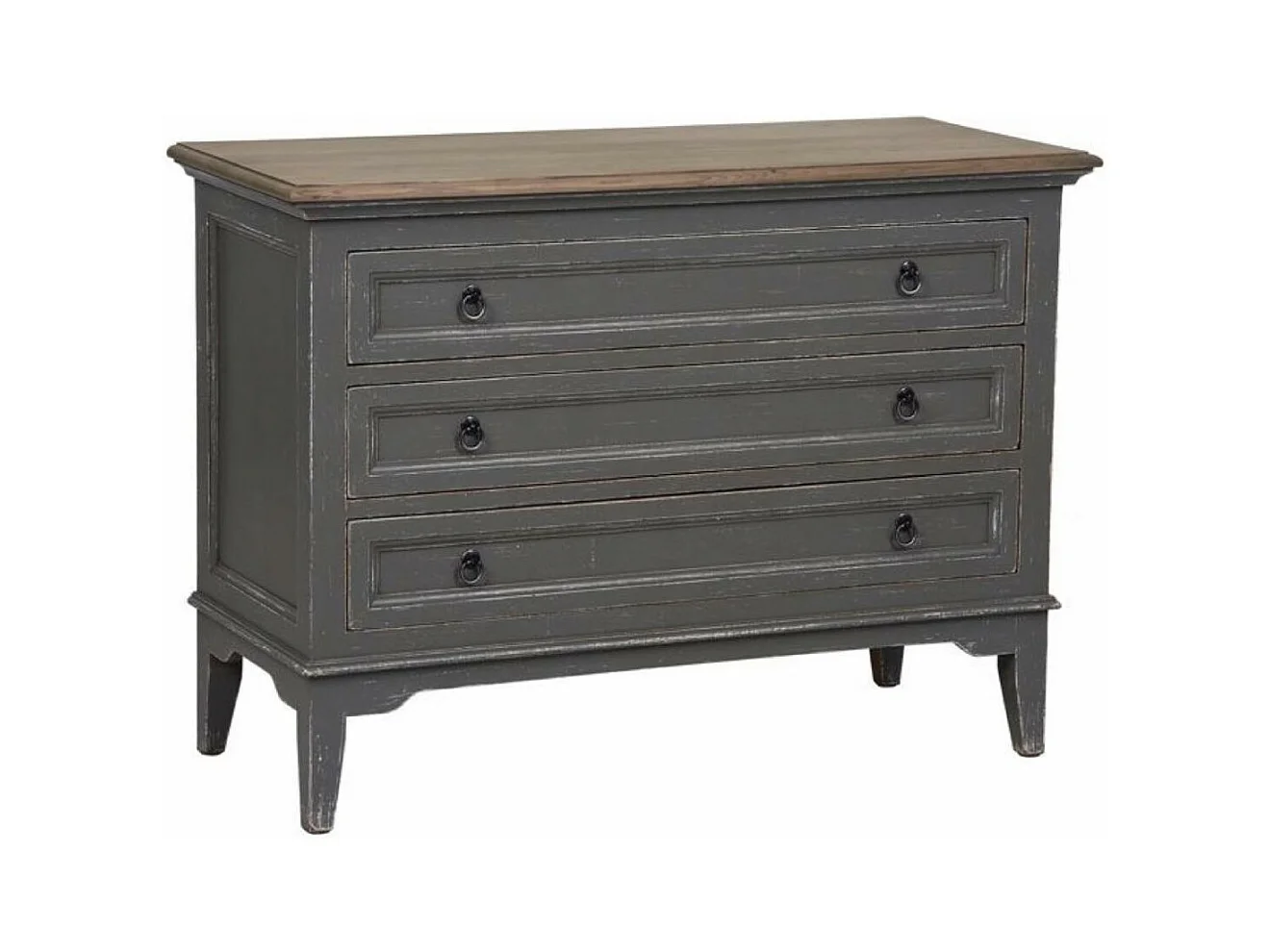 Commode 3 tiroirs Bois Gris - Esquisse Interior's