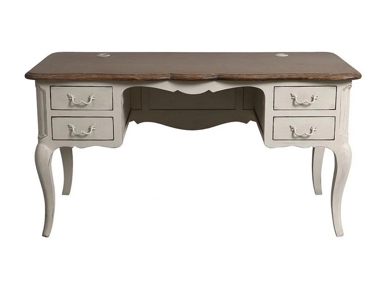 Bureau 4 tiroirs Bois Blanc - Château Interior's