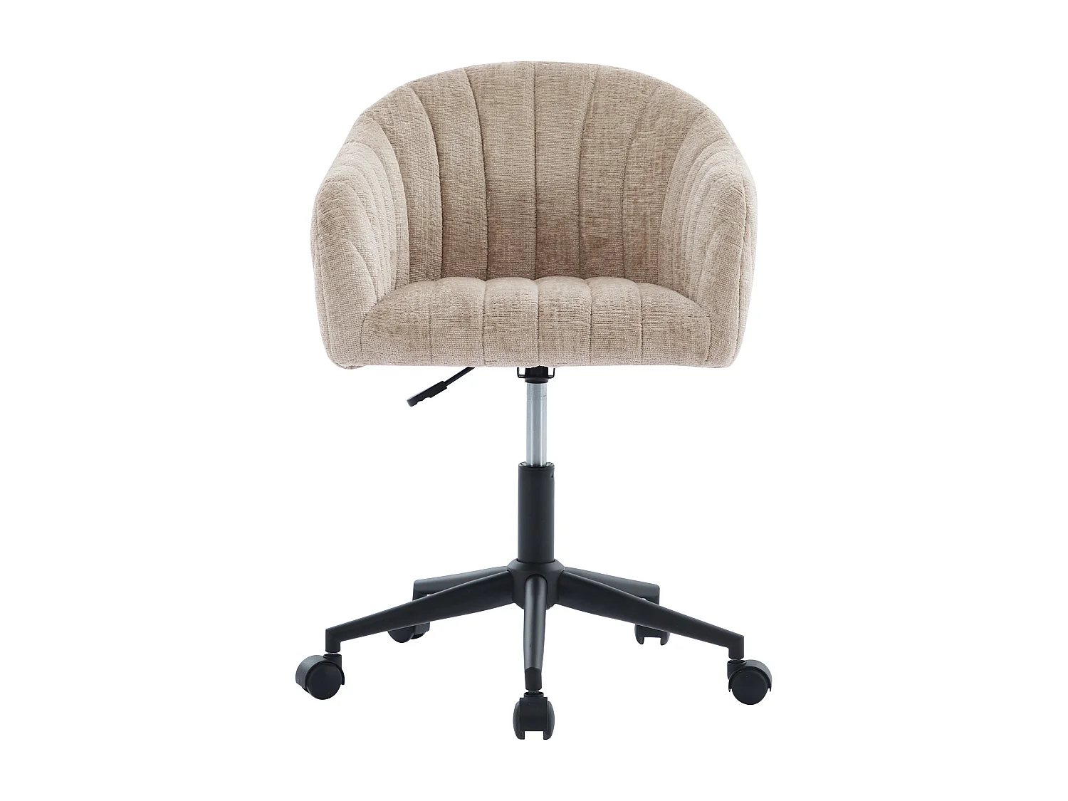 Chaise de bureau - Tissu - Beige - Hauteur réglable - TOSILI