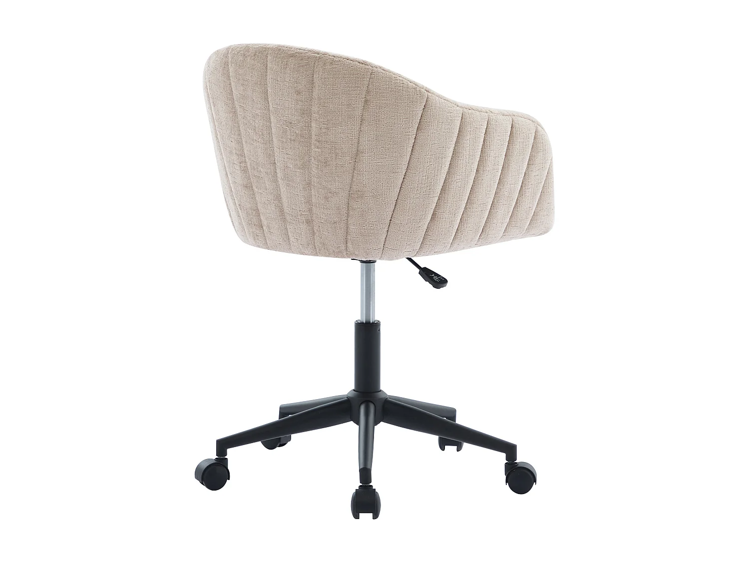 Chaise de bureau - Tissu - Beige - Hauteur réglable - TOSILI