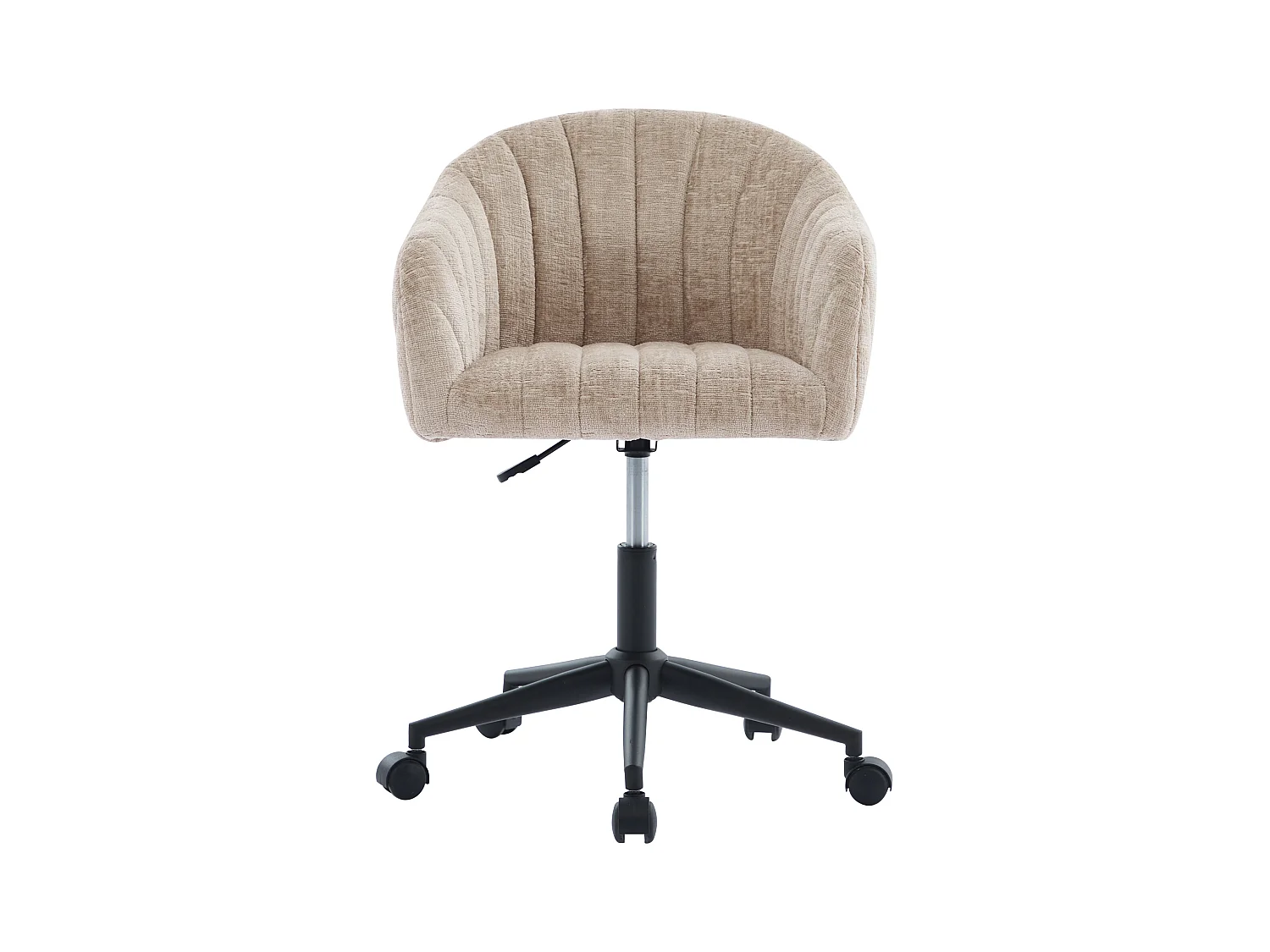 Krzesło biurowe - Tkanina - Beżowy - Regulowana wysokość - TOSILI