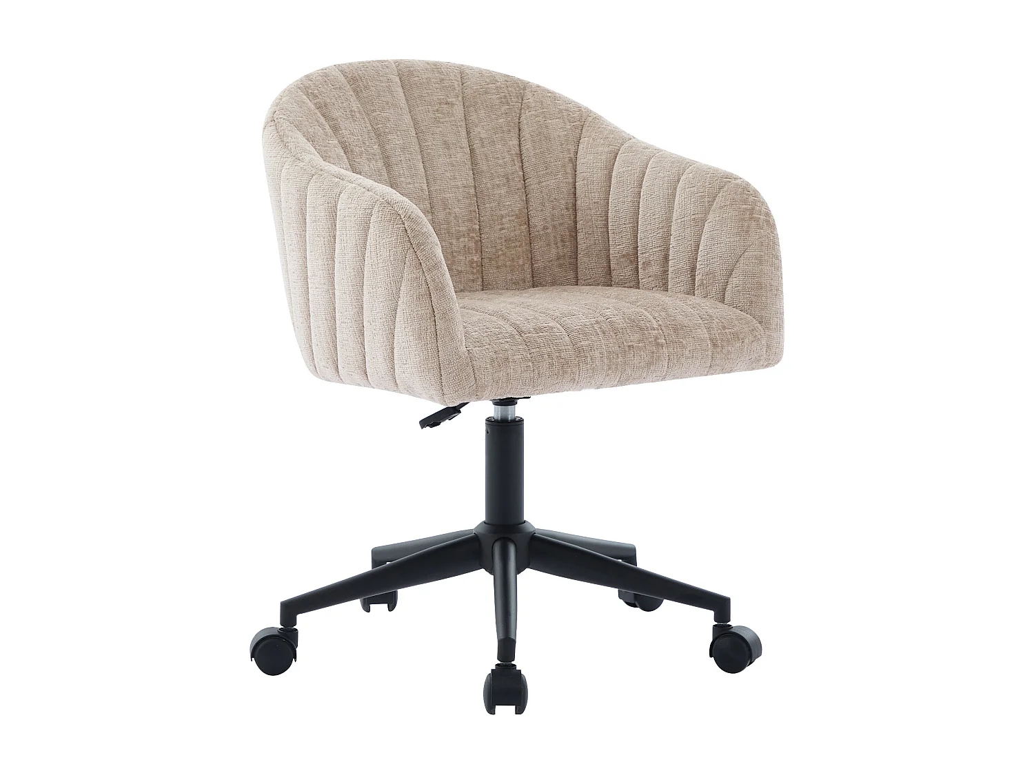 Kontorsstol - Tyg - Beige - Justerbar höjd - TOSILI