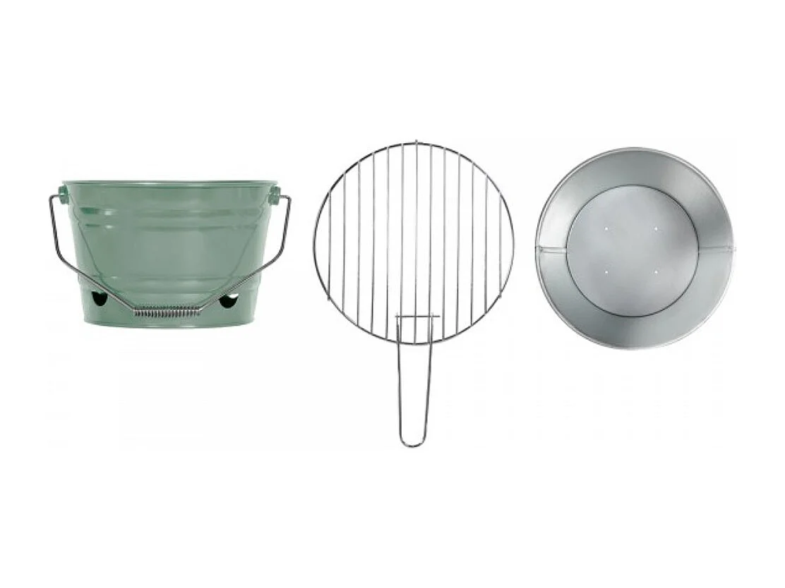 Livoo Barbecue à charbon 27cm vert - DOC327V
