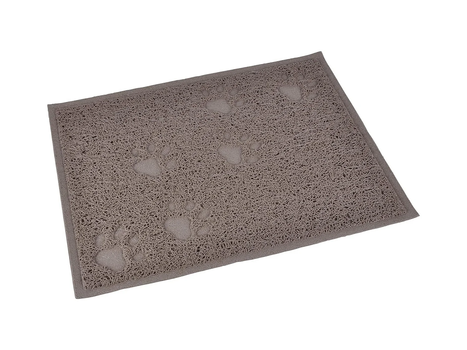 Tapis antiderapant litiere ou repas 30 x 40 cm taupe