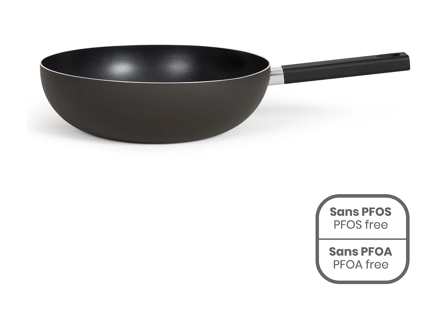 Livoo Poêle wok en aluminium 32cm noir - MEP156N