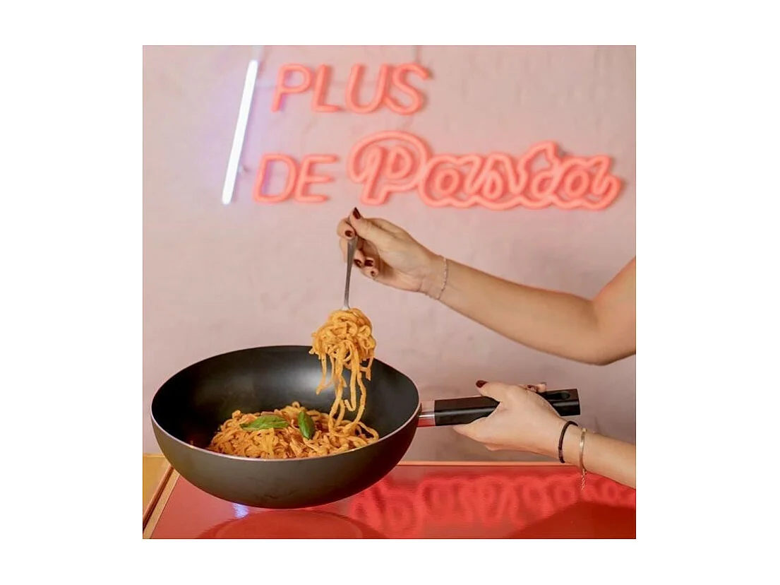 Livoo Poêle wok en aluminium 32cm noir - MEP156N