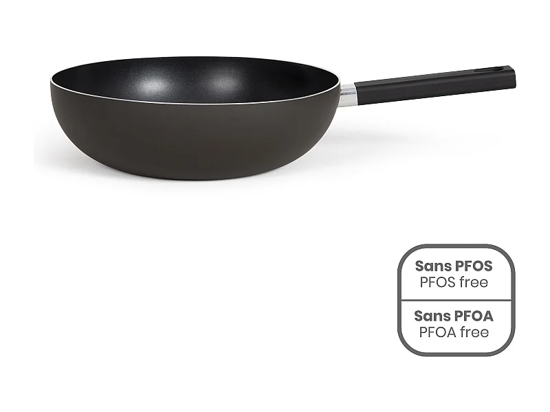 Livoo Poêle wok en aluminium 32cm noir - MEP156N