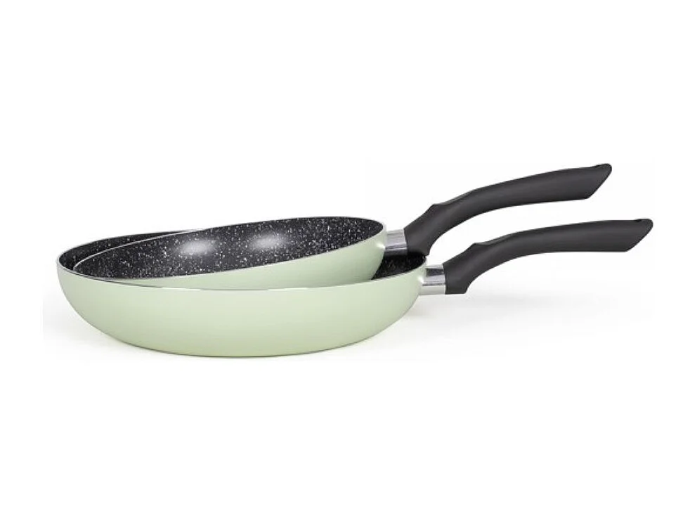 Livoo Lot de 2 poêles antiadhésif 24/28cm vert - MEN124VE