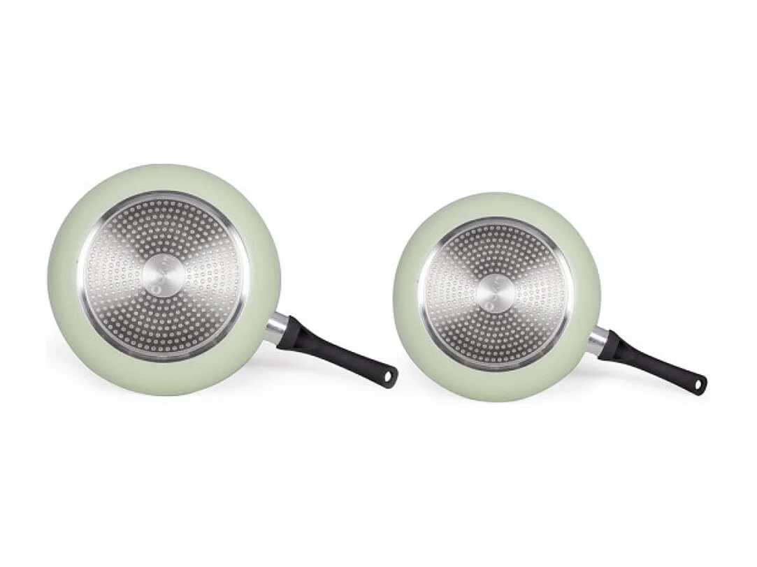 Livoo Lot de 2 poêles antiadhésif 24/28cm vert - MEN124VE